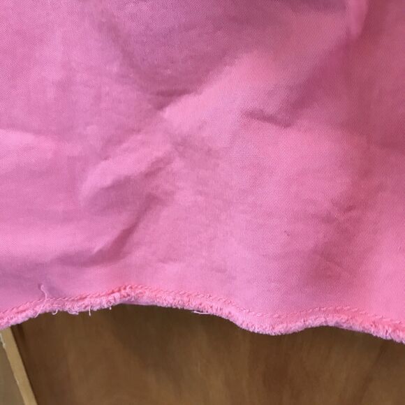 GAP Women pants 0 Busa Pink High Rise Wide Leg Crop Raw Hem Pleat Pockets - Picture 5 of 8